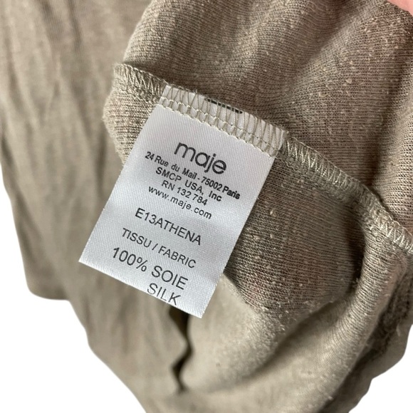 Maje Athena 100% Silk Racerback Tank Top Size 2 (FR 38 / US Small) - Picture 4 of 6